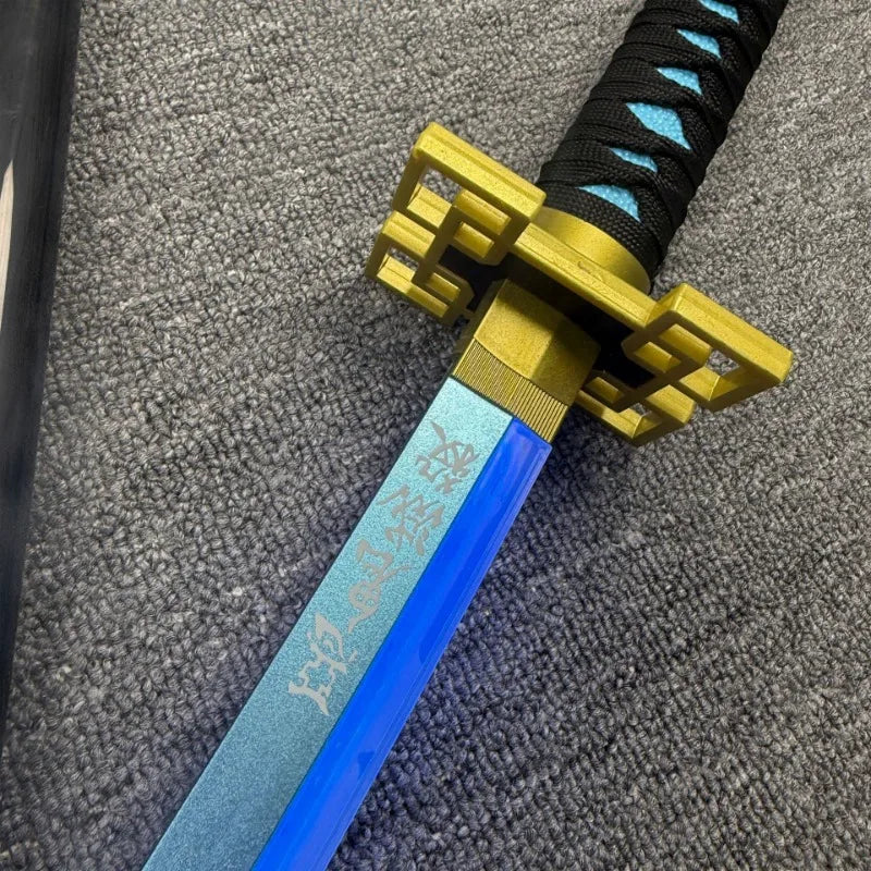 40inch/104cm Demon Slayer Smoke Katana LED Light Up Mist Vapor Sword  Zenitsu Real Size Anime Cosplay Prop Unsharpened Toy Gift